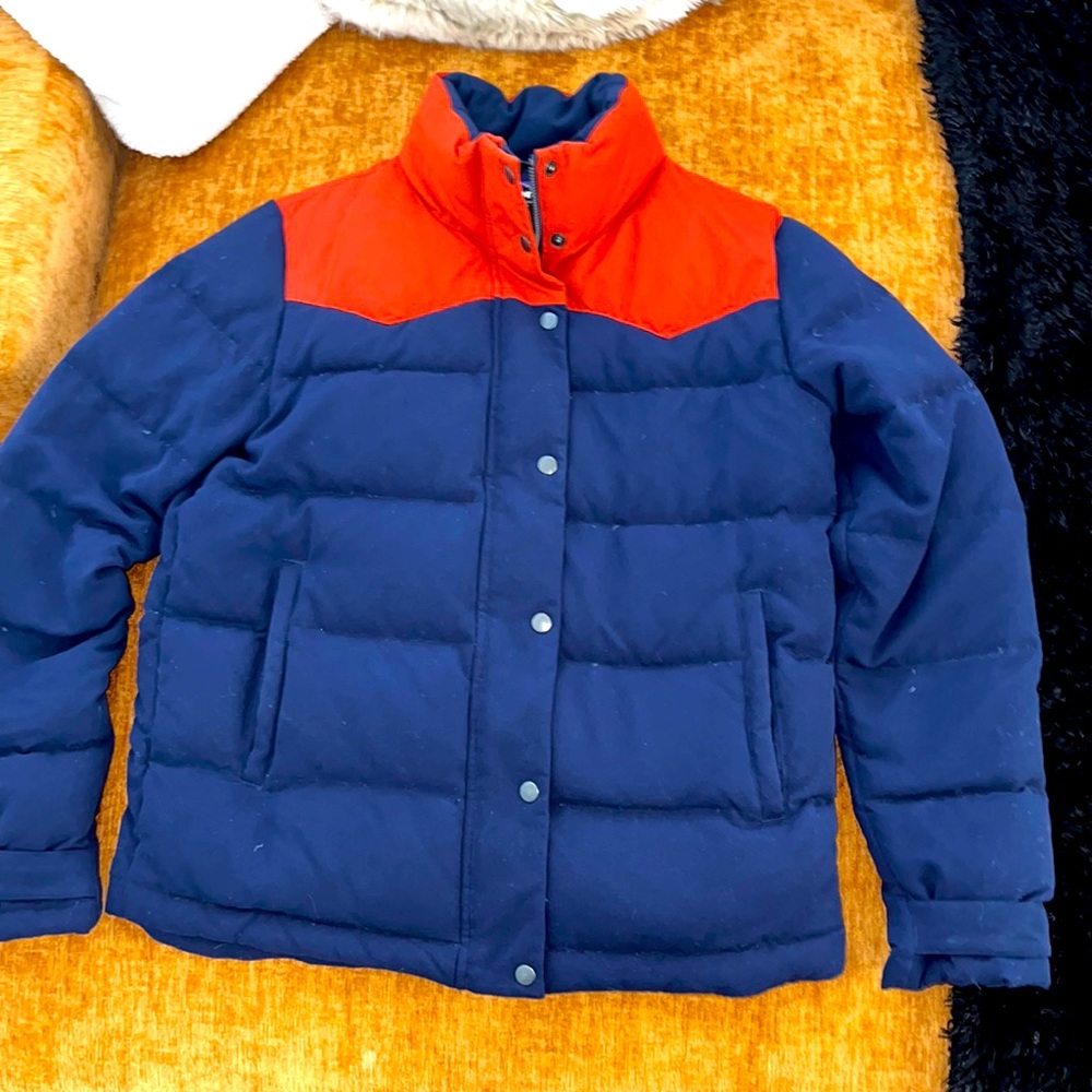 Down warm Patagonia navy and rust/burnt orange medium womens
